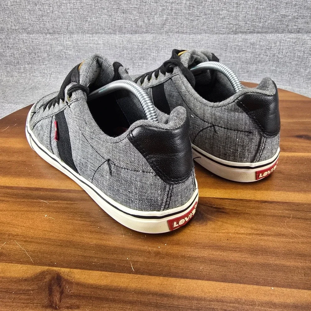 Levis Mens 51819201A Grey Textile Low Top Sneakers Size 10‎ Casual Skater Shoes